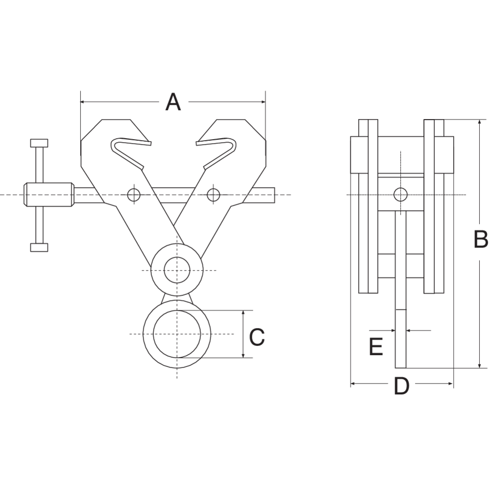 CSV spindle beam clamps