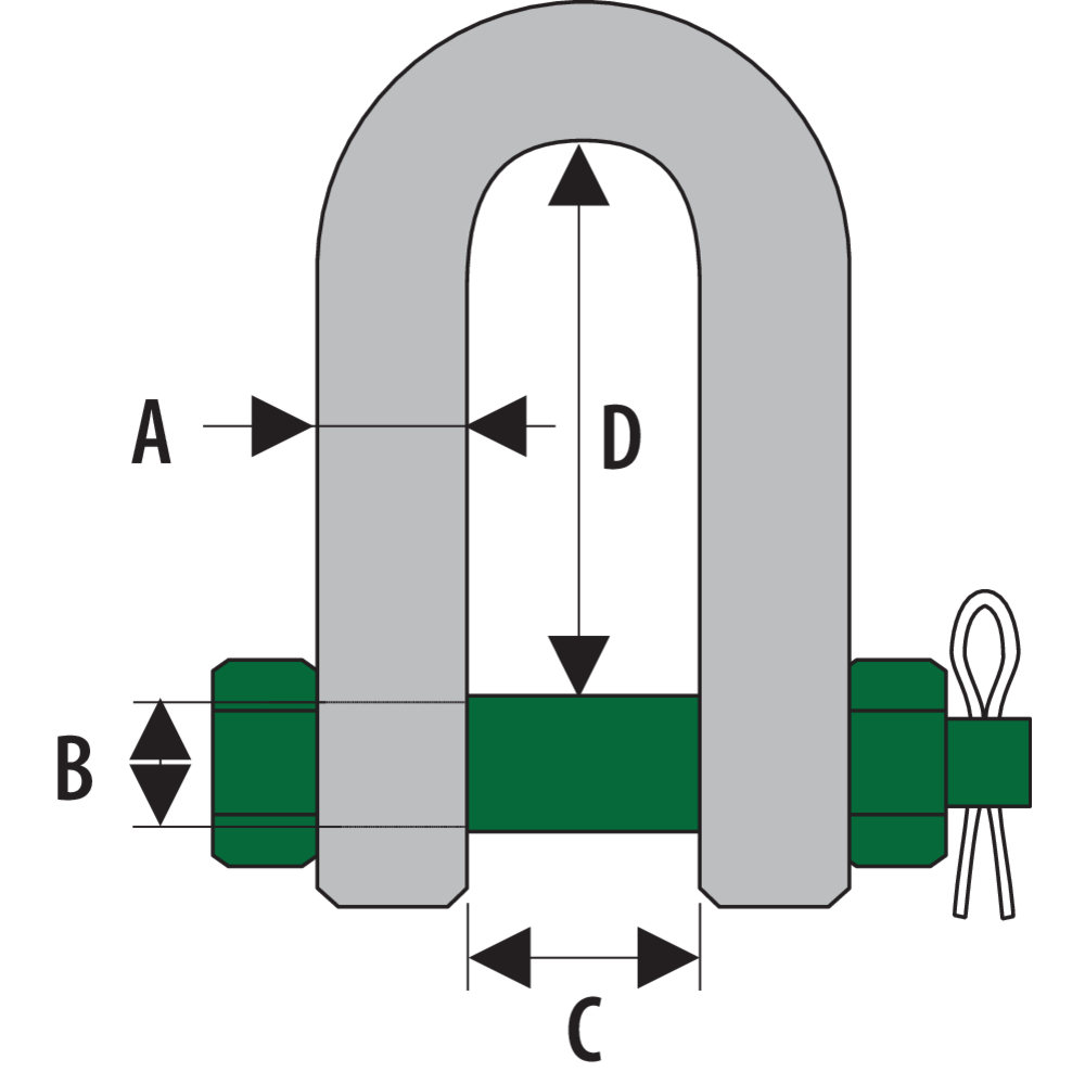 D-sluiting type G-4153 moer-bout-splitpen (Grade 6)