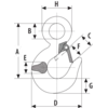 Eye Hook Type 14A (Grade 8) - Alloy Steel with Safety Latch