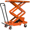 Manually operated mobile lifting table
