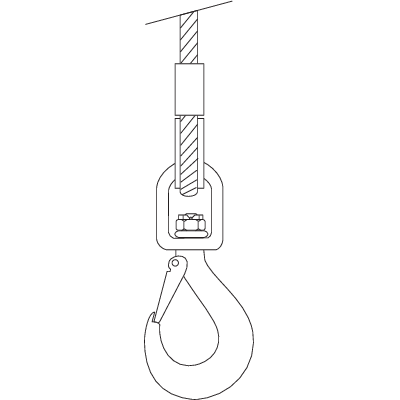 Wire rope slings 3-leg with chain components