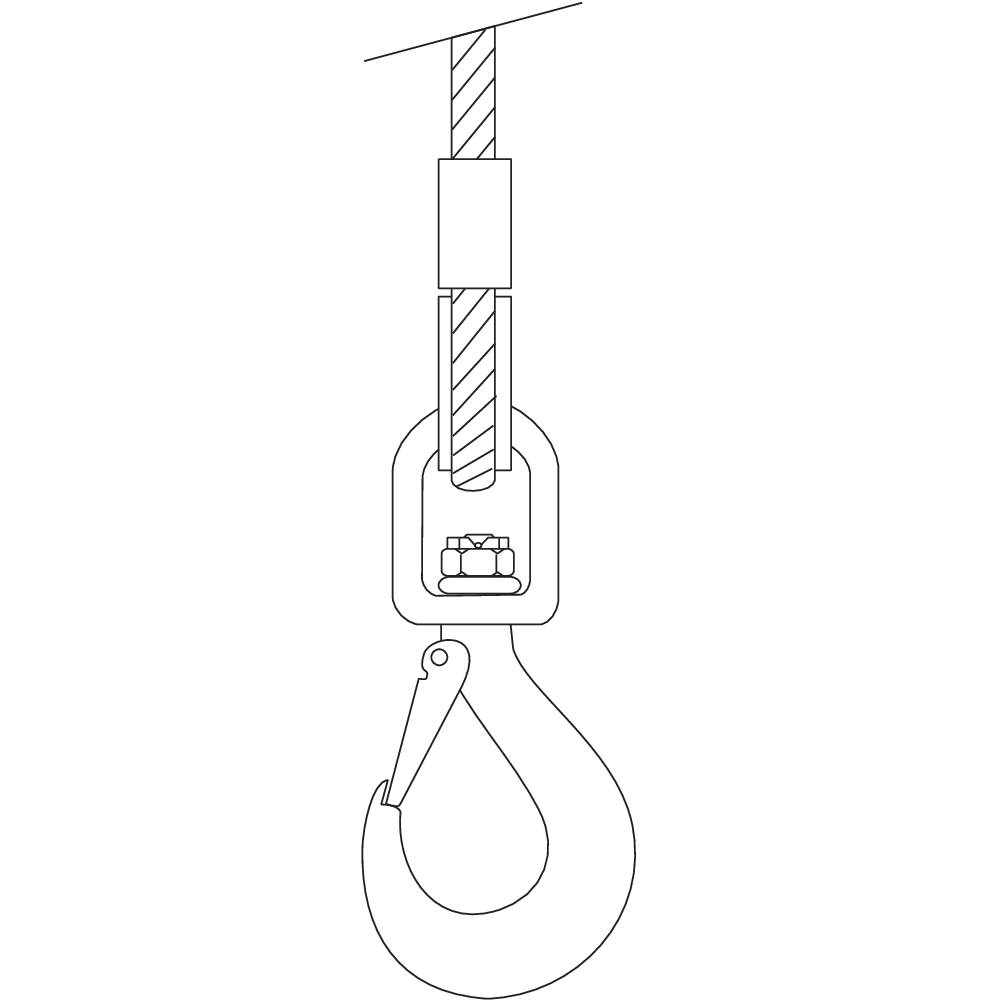 Wire rope slings 3-leg with chain components