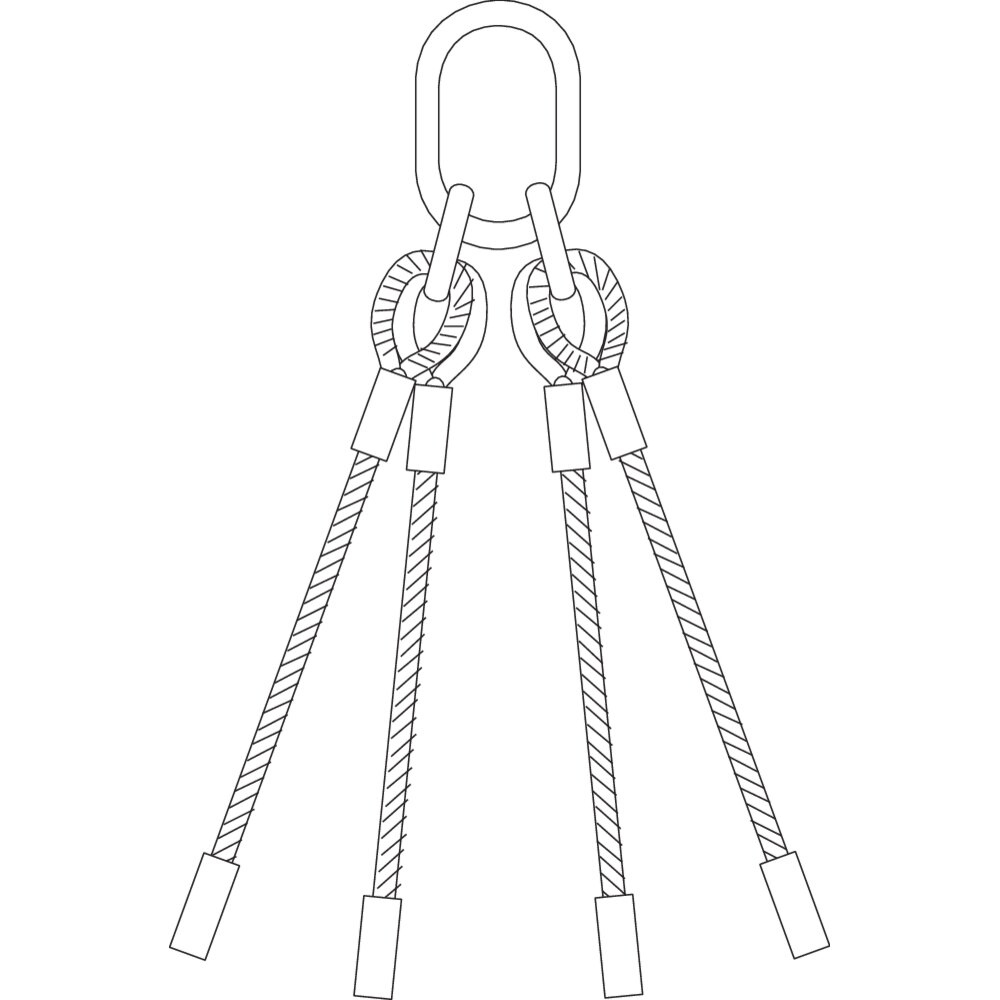 Wire rope slings 4-leg with chain components | REMA